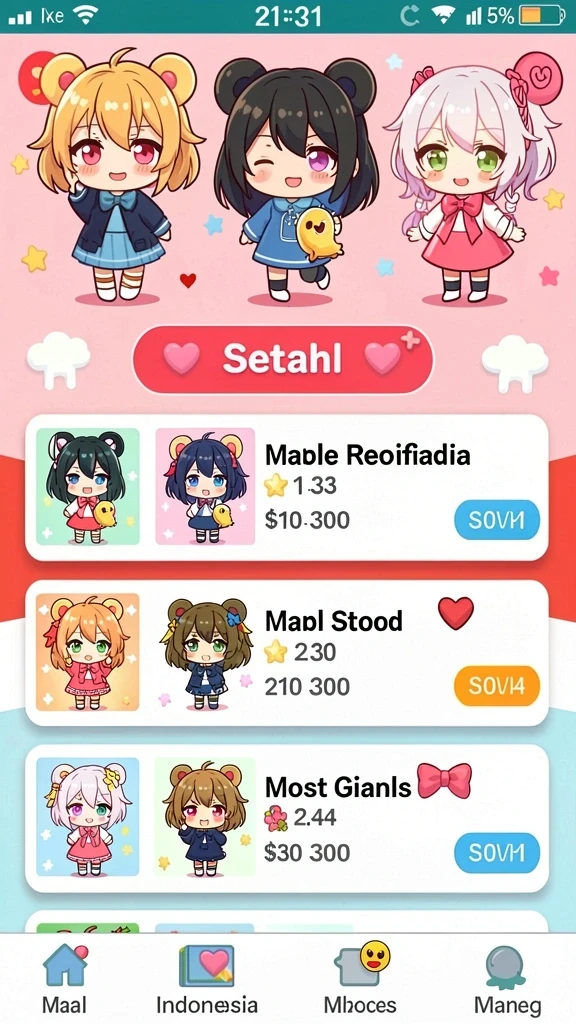 ompong188 - Screenshot yang menampilkan variasi permainan dalam OMPONG188.